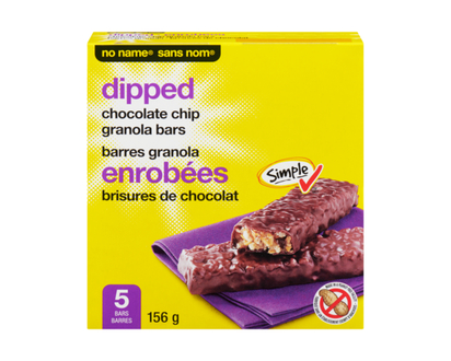 No Name Dipped Chocolate Chip Granola Bars - 156.0 G
