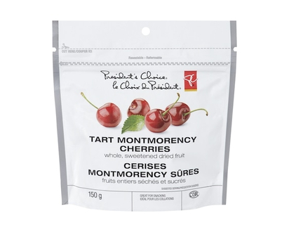 President's Choice Whole Tart Montmorency Cherries, Sweetened Dried Fruit - 150.0 G