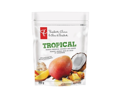 le Choix du Président Mélange de fruits séchés sucrés tropical avec mangue, ananas, noix de coco et gingembre - 300.0 G