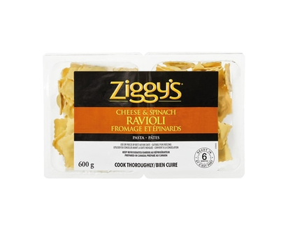 Ziggy's Cheese & Spinach Ravioli - 600.0 G