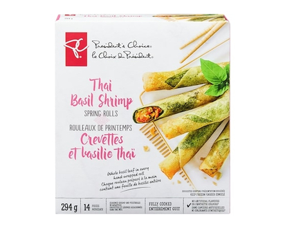 le Choix du Président Rouleaux de printemps, crevettes et basilic thaï - 294.0 G