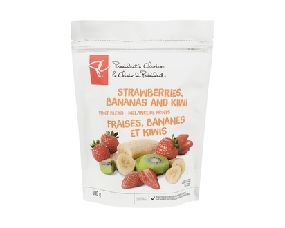 President's Choice Strawberries, Bananas & Kiwi Fruit Blend - 600.0 G