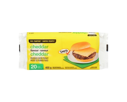 No Name Cheddar Flavour Processed Cheese Slices - 400.0 G