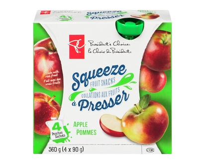 President's Choice Apple Squeeze Fruit Snacks - 90.0 G