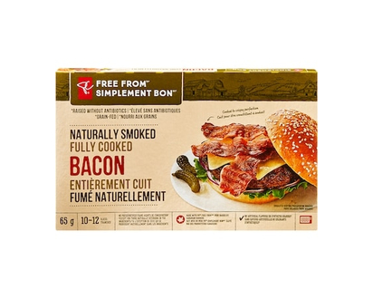 President's Choice Free From Naturally Smoked Fully Cooked Bacon - 65.0 G