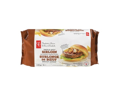 le Choix du Président Burgers de surlonge de boeuf épais et juteux - 1.13 KG
