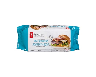 President's Choice Thick &Â Juicy™Â Beef BurgersÂ Â - 1.36 KG