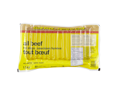 Sans Nom Saucisses tout bœuf, format Club - 1.5 KG