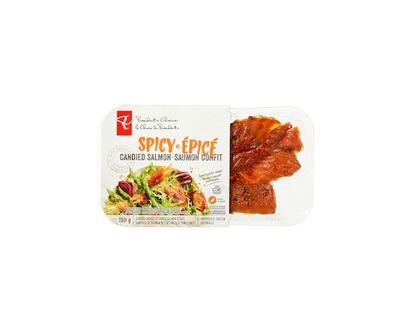 President's Choice Atlantic Salmon Strips Hot Smoked Spicy & Candied - 150.0 G