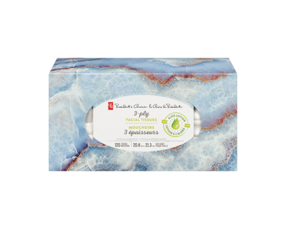 President's Choice Facial Tissue With Lotion, 3 Ply, 120 sheets - 1.0 EA