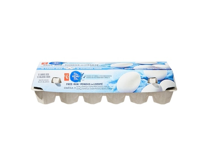 PC Blue Menu Blue Menu Free Run Large White Eggs 12 Pack - 12.0 EA