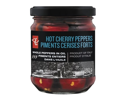 PC Black Label Hot Cherry Peppers Whole Peppers In Oil - 214.0 G