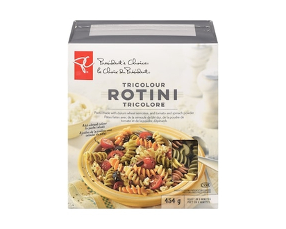 President's Choice Pâtes rotini tricolore - 454 G