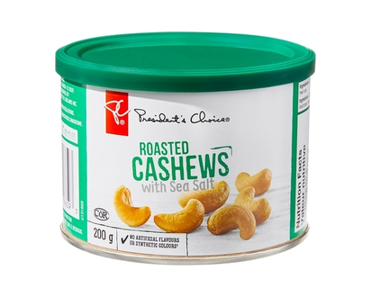 President's Choice Roasted Cashews with Sea Salt - 200.0 G