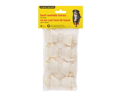No Name Beef Rawhide Bones Dog Treats - 1.0 EA