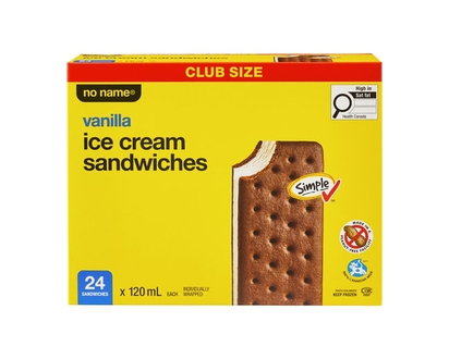 No Name Vanilla Ice Cream Sandwiches - 120.0 ML