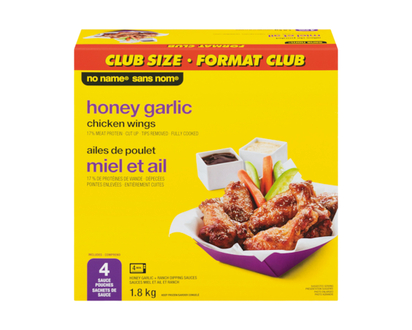 No Name Honey Garlic Chicken Wings, Club Pack - 1.81 KG