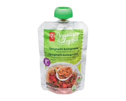 PC Organics Strained Baby Food Spaghetti Bolognese - 128 ML