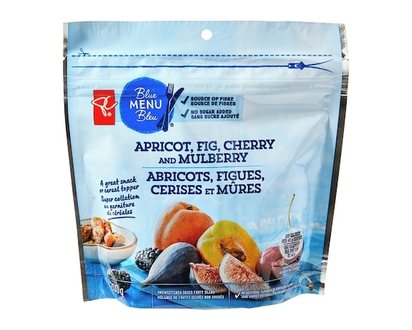 Mélange de fruits secs Menu Bleu, abricots, figues, cerises et mûres - 200.0 G