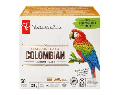 le Choix du Président Cartouches de café d’origine unique, colombien à torréfaction moyenne - 30.0 EA
