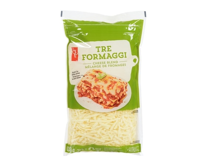 President's Choice Tre Formaggi Shredded Cheese Blend - 620.0 G