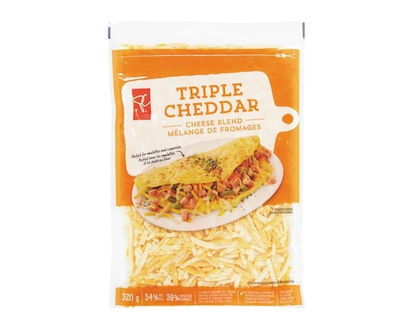 President's Choice Triple Cheddar Shredded Cheese Blend - 320.0 G