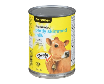 No Name Evaporated Partly Skimmed Milk - 354.0 ML