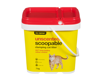 No Name Unscented Long-Lasting Odour Control Scoopable Clumping Cat Litter - 7.0 KG