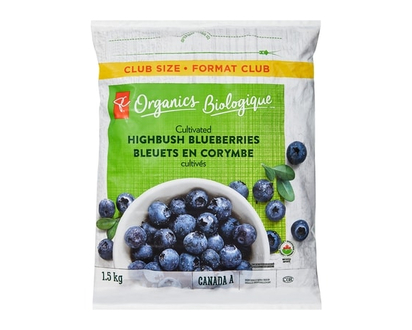 PC Organics Cultivated Highbush Blueberries Club Size - 1.5 KG
