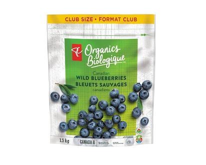 PC Organics Frozen Wild Blueberries, Club Pack - 1.5 KG