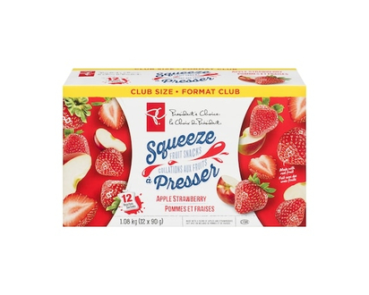 le Choix du Président Collations aux fruits à presser, pommes et fraises - 90.0 G