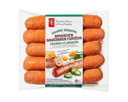 President's Choice Cheddar Jalapeno Smokies Pork Sausages - 1.0 KG