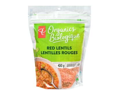PC Organics Organic Red Lentils - 450.0 G