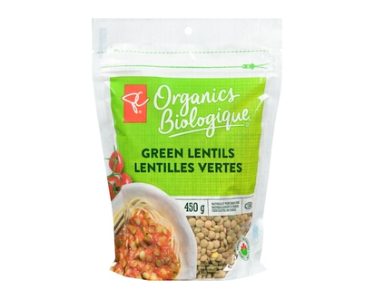 PC Organics Organic Green Lentils - 450.0 G