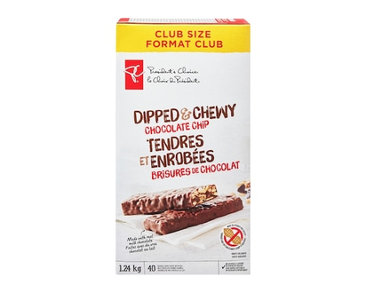 le Choix du Président Barres tendres aux brisures de chocolat enrobées - 1240.0 G