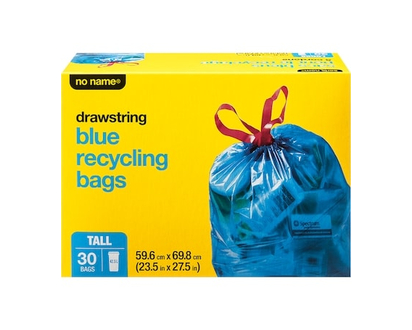 Sans Nom À Cordons Longs 42,5 L Sacs Bleus À Recyclage Pour Cuisine - 30.0 EA