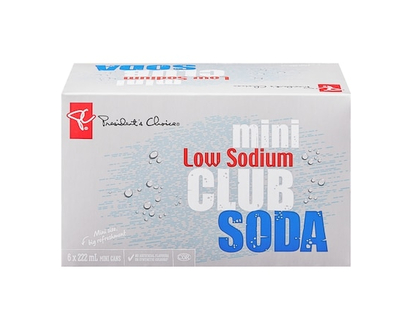 President's Choice Mini Club Soda 6 Pack - 222.0 ML