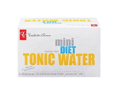 President's Choice Mini Diet Tonic Water 6 Pack - 222.0 ML