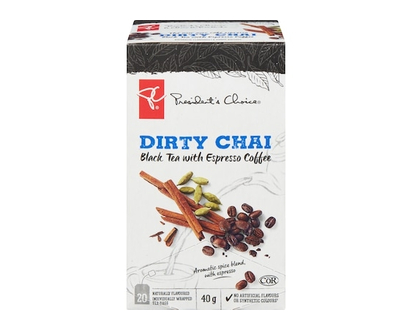 President's Choice Dirty Chai Black Tea with Espresso Coffee - 20.0 EA