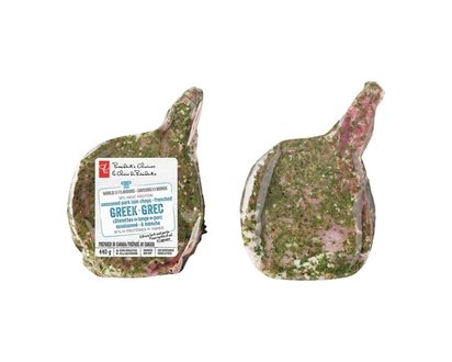 President's Choice World Of Flavours Greek Frenched Pork Loin Chops - 440.0 G