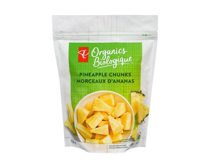 PC Organics Frozen Pineapple Chunks, Organic - 600.0 G