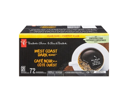 President's Choice Gourmet West Coast Dark Roast Single Serve Coffee Pods - 72.0 EA