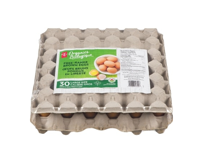 PC Organics Free-Range Large Brown Eggs, Club Pack (30 Count) - 30.0 EA