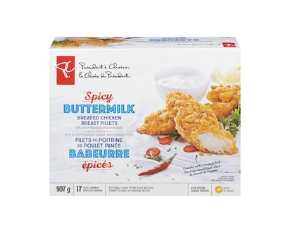 President's Choice Breaded Chicken Breast Fillets Spicy Buttermilk Medium 17 Pieces Minimum - 907.0 G
