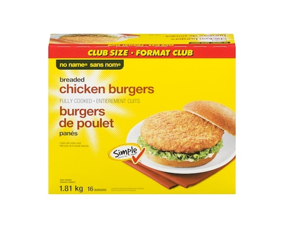 No Name Chicken Burger, Club Pack - 1810.0 G