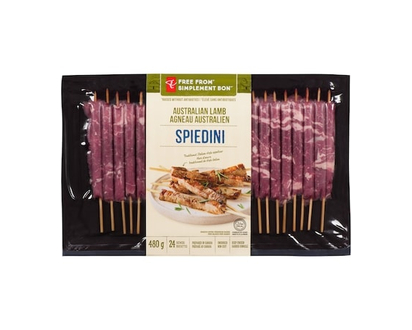 President's Choice Free From Australian Lamb Spiedini 24 Skewers - 480.0 G