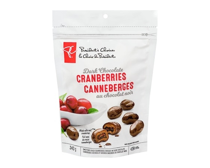 President's Choice Dark Chocolate Covered Cranberries - 340.0 G