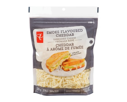 President's Choice Smoke Flavoured Shredded Cheddar Cheese - 320.0 G