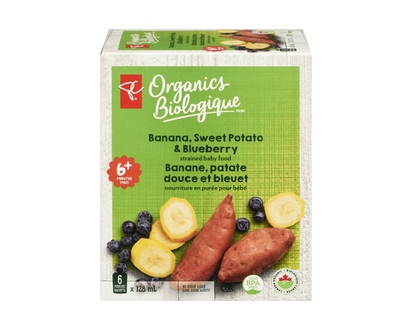 PC Biologique Banane Patate Douce Et Bleuet - 128.0 ML