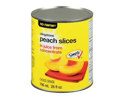 No Name Clingstone Peach Slices in Juice from Concentrate - 796.0 ML